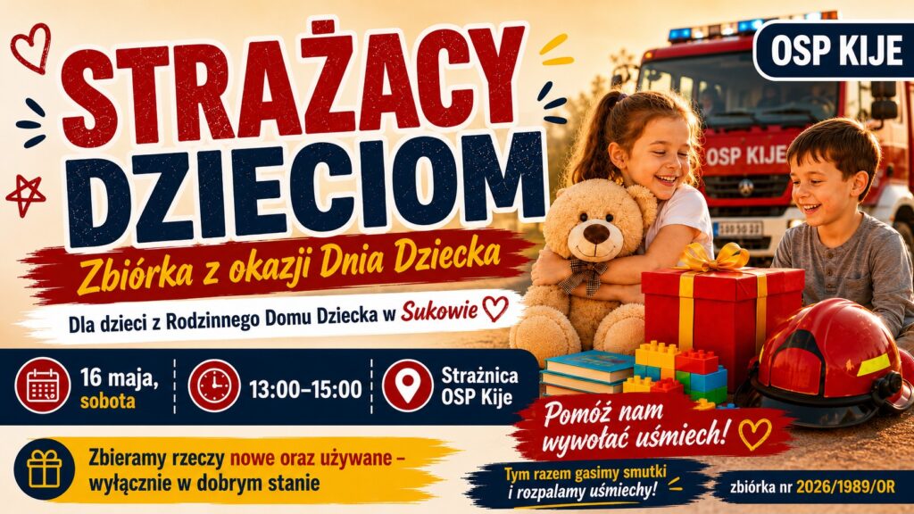 dzieci-1024x576 OSP Kije organizuje wyjątkową akcję z okazji Dnia Dziecka!